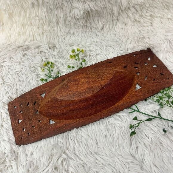 Hand-carved Wood Massim Trobriand Island Papua New Guinea Bowl Tray Decor‎ - Picture 5 of 9